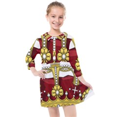 Crown 2024678 1280 Kids  Quarter Sleeve Shirt Dress by vintage2030