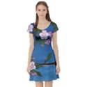 Cherry Blossoms Short Sleeve Skater Dress View1