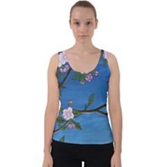 Cherry Blossoms Velvet Tank Top by lwdstudio