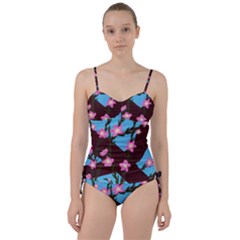 Cherry Blossom Branches Sweetheart Tankini Set