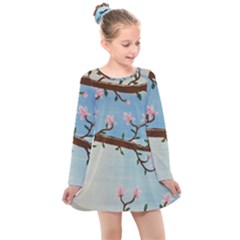 Magnolias Kids  Long Sleeve Dress by lwdstudio