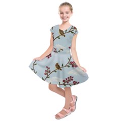 Robin On Plumb Tree Kids  Short Sleeve Dress