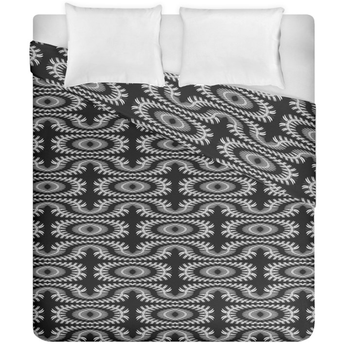 Monochrome Centipede Arabesque Duvet Cover Double Side (California King Size)