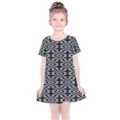 Monochrome Centipede Arabesque Kids  Simple Cotton Dress by linceazul