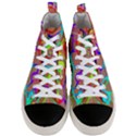 Colorful wavy shapes                                   Men s Mid-Top Canvas Sneakers View1