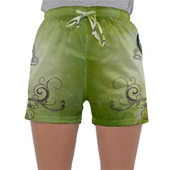 Wonderful Butterlies , Green Colors Sleepwear Shorts by FantasyWorld7