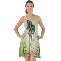 Wonderful Butterlies , Green Colors Show Some Back Chiffon Dress by FantasyWorld7