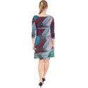 DREAMS IN COLOR Quarter Sleeve Front Wrap Dress View2