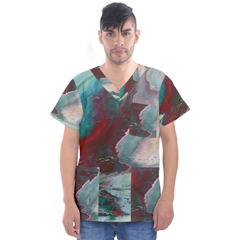 Dreams In Color Men s V-neck Scrub Top by WILLBIRDWELL