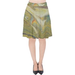 Rainbow Tornado Velvet High Waist Skirt by WILLBIRDWELL