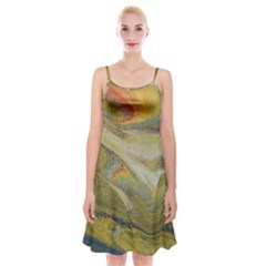 Rainbow Tornado Spaghetti Strap Velvet Dress by WILLBIRDWELL