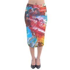 Graden 3 Velvet Midi Pencil Skirt by WILLBIRDWELL