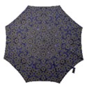 Blue Small Wonderful Floral In Mandalas Hook Handle Umbrellas (Medium) View1