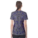 Blue Small Wonderful Floral In Mandalas Women s Sport Mesh Tee View2