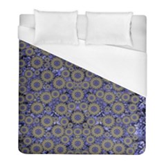 Blue Small Wonderful Floral In Mandalas Duvet Cover (full/ Double Size) by pepitasart