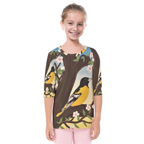 Oriole Kids  Quarter Sleeve Raglan Tee by lwdstudio