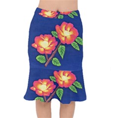 Sunset Flowers Mermaid Skirt