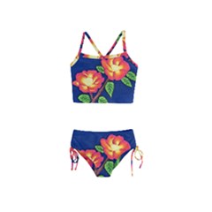 Sunset Flowers Girls  Tankini Swimsuit