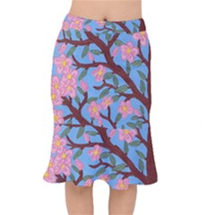 Cherry Blossoms Tree Mermaid Skirt