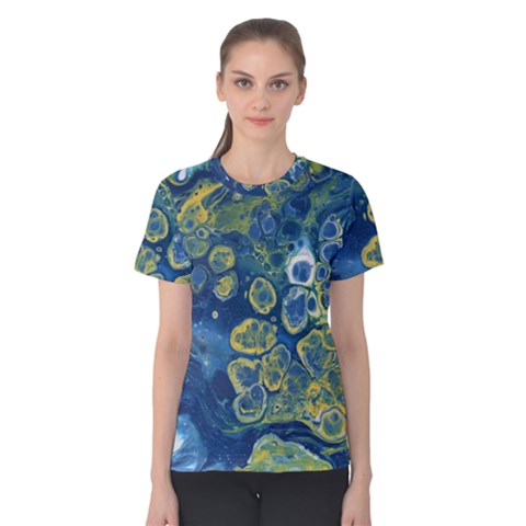 Churning Waters Women s Cotton Tee by lwdstudio