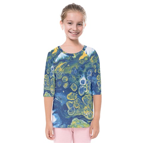 Churning Waters Kids  Quarter Sleeve Raglan Tee by lwdstudio