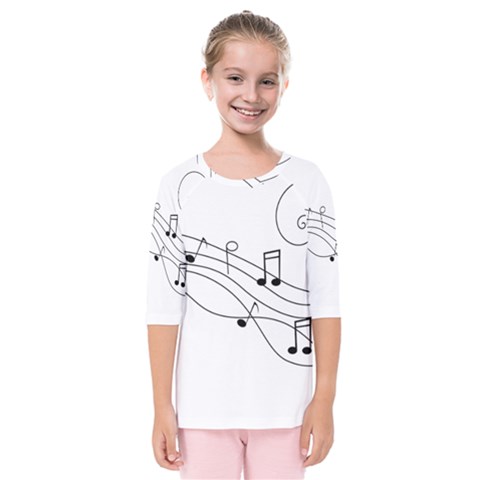 Music Partition Kids  Quarter Sleeve Raglan Tee by alllovelyideas