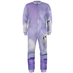 Cute Little Maltese, Soft Colors Onepiece Jumpsuit (men)  by FantasyWorld7