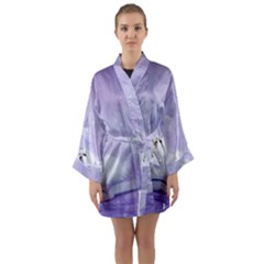 Cute Little Maltese, Soft Colors Long Sleeve Kimono Robe by FantasyWorld7