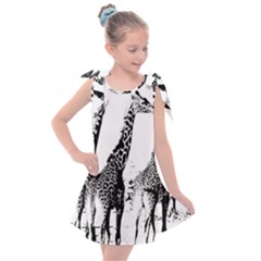 Giraffe  Kids  Tie Up Tunic Dress by Valentinaart