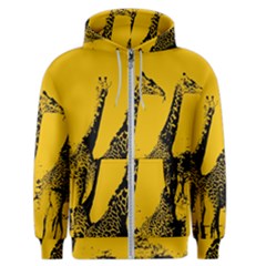 Giraffe  Men s Zipper Hoodie by Valentinaart