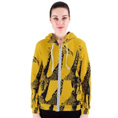 Giraffe  Women s Zipper Hoodie by Valentinaart