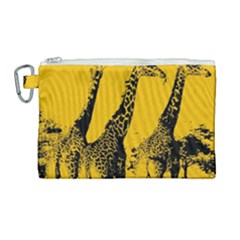 Giraffe  Canvas Cosmetic Bag (large) by Valentinaart