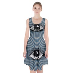 Pop Art Eye Racerback Midi Dress by Valentinaart