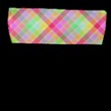 Pastel Rainbow Tablecloth Diagonal Check Flap Closure Messenger Bag (L) View1