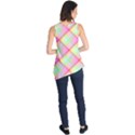 Pastel Rainbow Tablecloth Diagonal Check Sleeveless Tunic View2