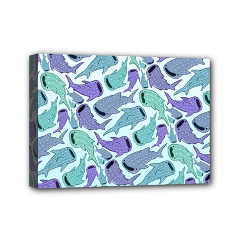 Whale Sharks Mini Canvas 7  X 5  (stretched) by mbendigo