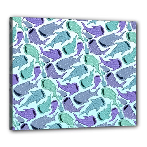 Whale Sharks Canvas 24  X 20  (stretched)