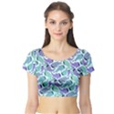 Whale Sharks Short Sleeve Crop Top View1