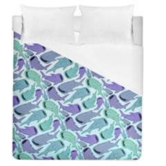 Whale Sharks Duvet Cover (queen Size) by mbendigo