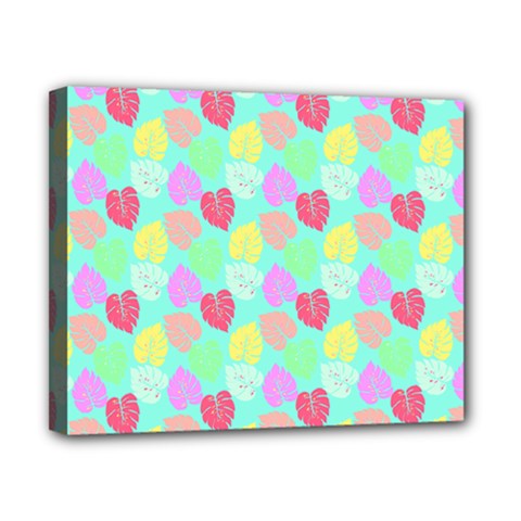 Pastel Rainbow Monstera Canvas 10  X 8  (stretched) by PodArtist