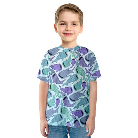 Whale Sharks Kids  Sport Mesh Tee by mbendigo