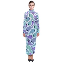 Whale Sharks Turtleneck Maxi Dress by mbendigo