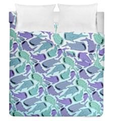 Whale Sharks Duvet Cover Double Side (queen Size) by mbendigo