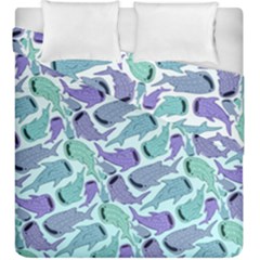 Whale Sharks Duvet Cover Double Side (king Size) by mbendigo