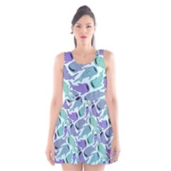 Whale Sharks Scoop Neck Skater Dress by mbendigo