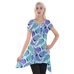 Whale Sharks Short Sleeve Side Drop Tunic