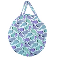 Whale Sharks Giant Round Zipper Tote by mbendigo