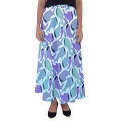 Whale Sharks Flared Maxi Skirt by mbendigo