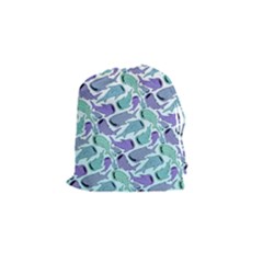 Whale Sharks Drawstring Pouch (small) by mbendigo