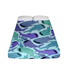 Whale Sharks Fitted Sheet (full/ Double Size)